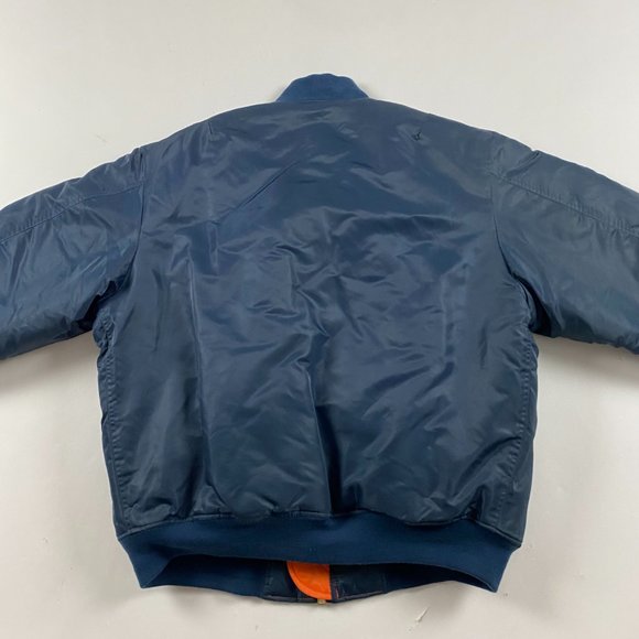 Vintage Blue Angels Rothco Flight Bomber Jacket Men's Large Blue USN US Navy - Picture 4 of 11